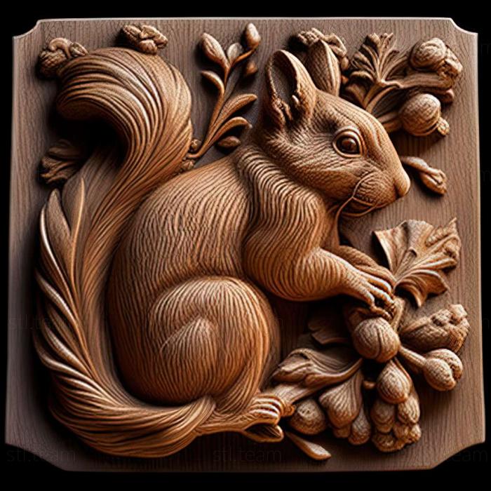 3D model squirrel (STL)